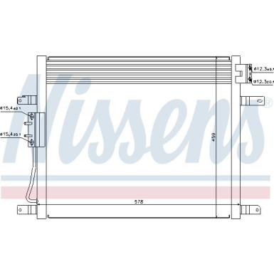 Nissens | Kondensator, Klimaanlage | 94972