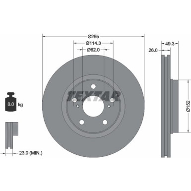 Textar | Bremsscheibe | 92163903