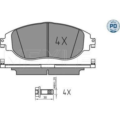 Meyle | Bremsbelagsatz, Scheibenbremse | 025 247 3821/PD