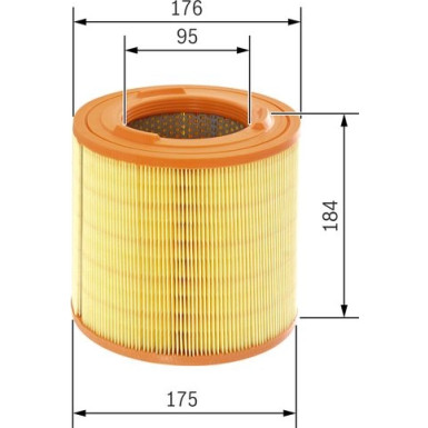 BOSCH F 026 400 183 Luftfilter