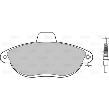 Valeo | Bremsbelagsatz, Scheibenbremse | 598073