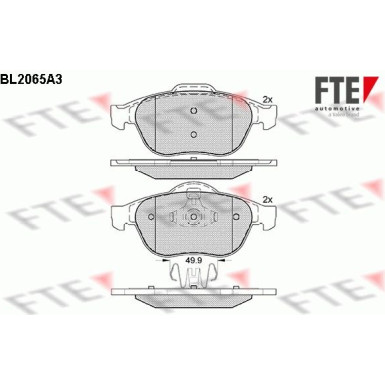 FTE | Bremsbelagsatz, Scheibenbremse | 9010648