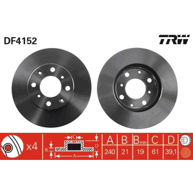 TRW | Bremsscheibe | DF4152