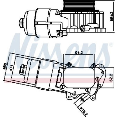 Nissens | Ölkühler, Motoröl | 90703