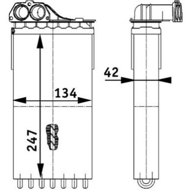 Mahle | Wärmetauscher, Innenraumheizung | AH 112 000P