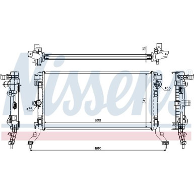 Nissens | Kühler, Motorkühlung | 637603