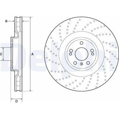 Delphi | Bremsscheibe | BG9185C