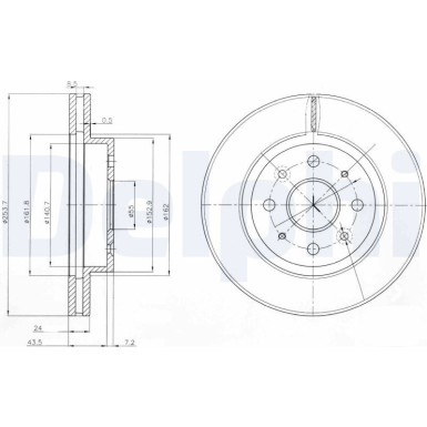 Delphi | Bremsscheibe | BG4019