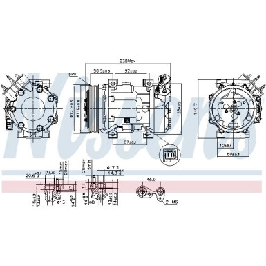 Nissens | Kompressor, Klimaanlage | 89076