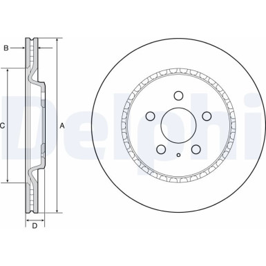 Delphi | Bremsscheibe | BG4643C