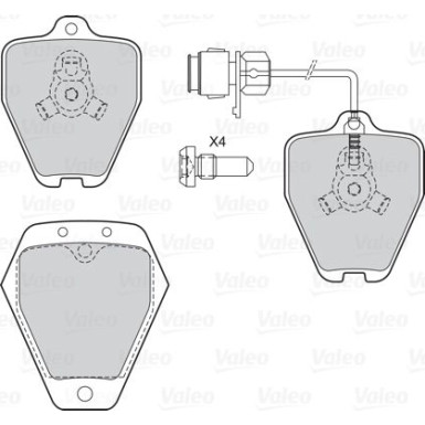 Valeo | Bremsbelagsatz, Scheibenbremse | 601570