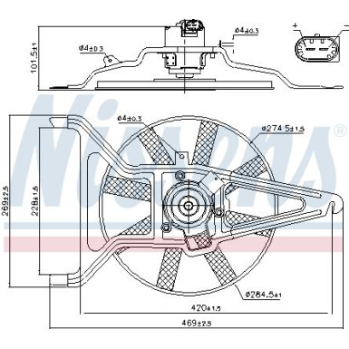Nissens | Lüfter, Motorkühlung | 85041 Nissens | Lüfter, Motorkühlung | 85041