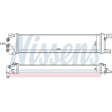 Nissens | Niedertemperaturkühler, Ladeluftkühler | 620155