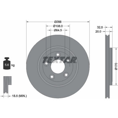 Textar | Bremsscheibe | 92099100