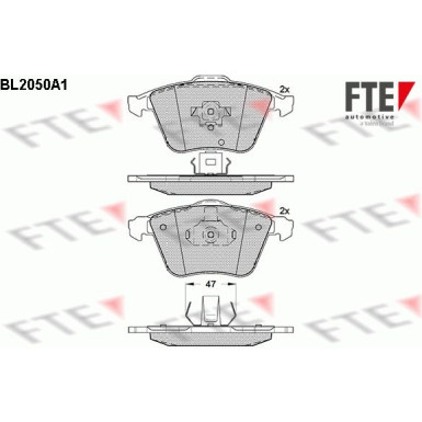 FTE | Bremsbelagsatz, Scheibenbremse | 9010636