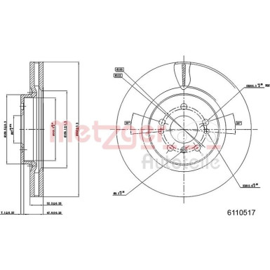 Metzger | Bremsscheibe | 6110517