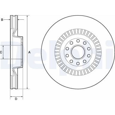 Delphi | Bremsscheibe | BG9957