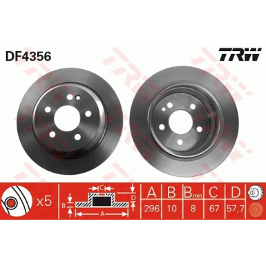 TRW | Bremsscheibe | DF4356