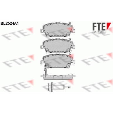 FTE | Bremsbelagsatz, Scheibenbremse | 9010779