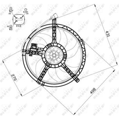 NRF | Lüfter, Motorkühlung | 47508