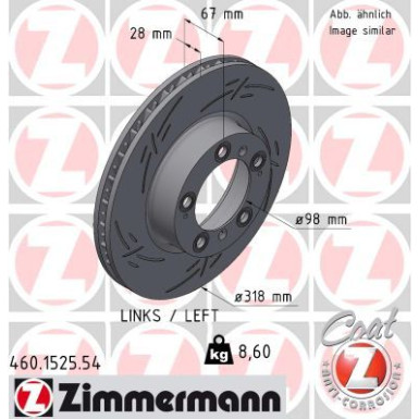 Zimmermann | Bremsscheibe | 460.1525.54