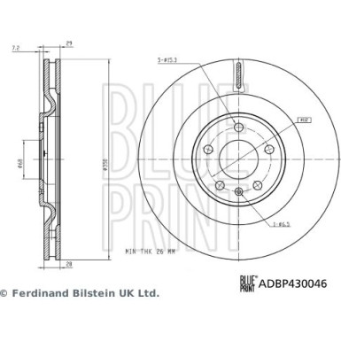 Blue Print | Bremsscheibe | ADBP430046