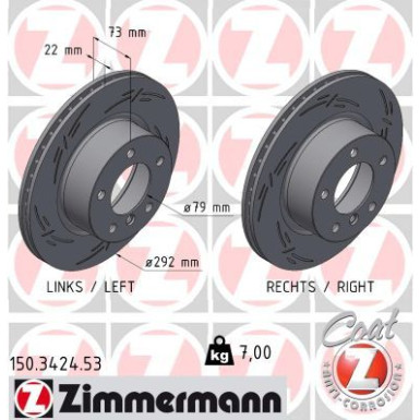 Zimmermann | Bremsscheibe | 150.3424.53