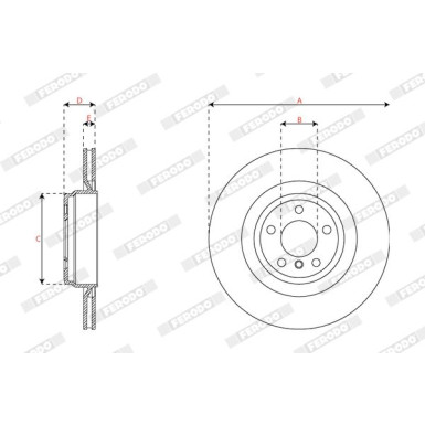 Ferodo | Bremsscheibe | DDF2036C-1