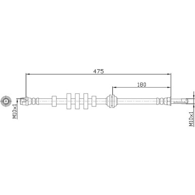 Metzger | Bremsschlauch | 4110447