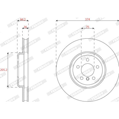 Ferodo | Bremsscheibe | DDF2042LC-1