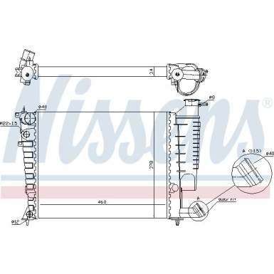 Nissens | Kühler, Motorkühlung | 61335A