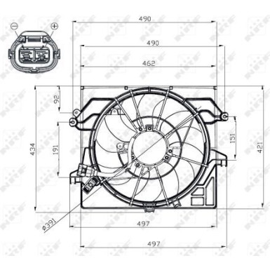 NRF | Lüfter, Motorkühlung | 47482