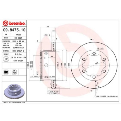 Brembo | Bremsscheibe | 09.8475.10