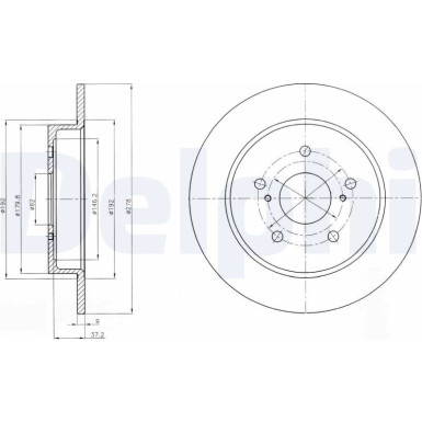 Delphi | Bremsscheibe | BG4222