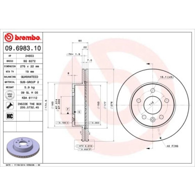 Brembo | Bremsscheibe | 09.6983.10