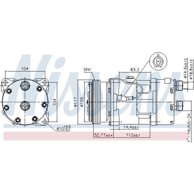 Nissens | Kompressor, Klimaanlage | 89123