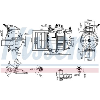 Nissens | Kompressor, Klimaanlage | 890250