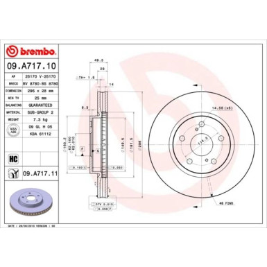 Brembo | Bremsscheibe | 09.A717.11