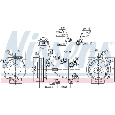 Nissens | Kompressor, Klimaanlage | 890235