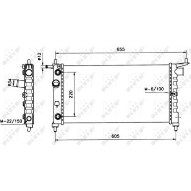 NRF | Kühler, Motorkühlung | 50552