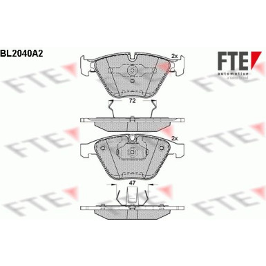 FTE | Bremsbelagsatz, Scheibenbremse | 9010626