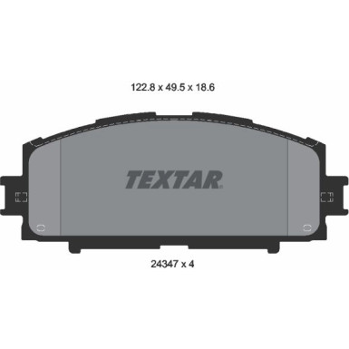 Textar | Bremsbelagsatz, Scheibenbremse | 2434701