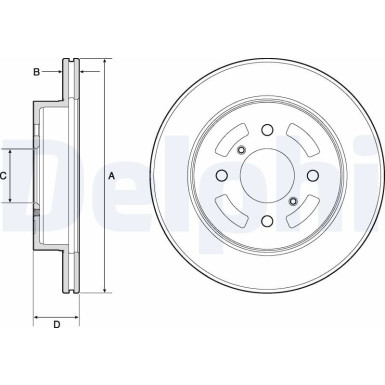 Delphi | Bremsscheibe | BG3941