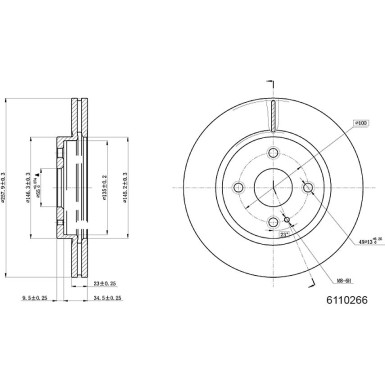 Metzger | Bremsscheibe | 6110266