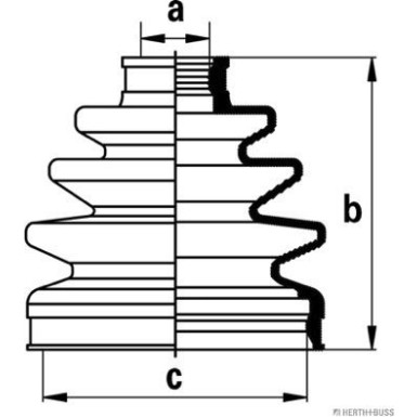 Herth+Buss Jakoparts | Faltenbalgsatz, Antriebswelle | J2881029
