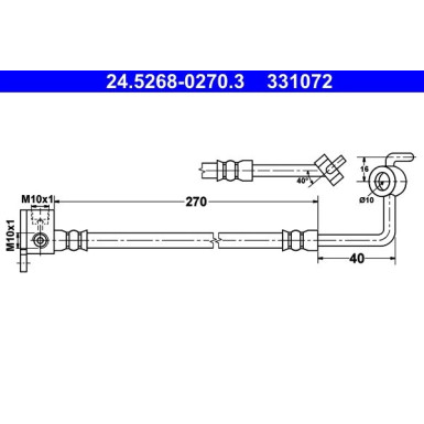 ATE | Bremsschlauch | 24.5268-0270.3