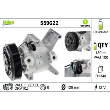 Valeo | Kompressor, Klimaanlage | 559622