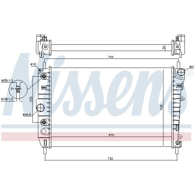 Nissens | Kühler, Motorkühlung | 66701