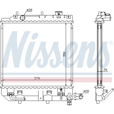 Nissens | Kühler, Motorkühlung | 62459