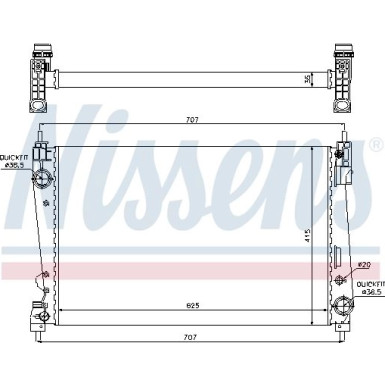 Nissens | Kühler, Motorkühlung | 61916